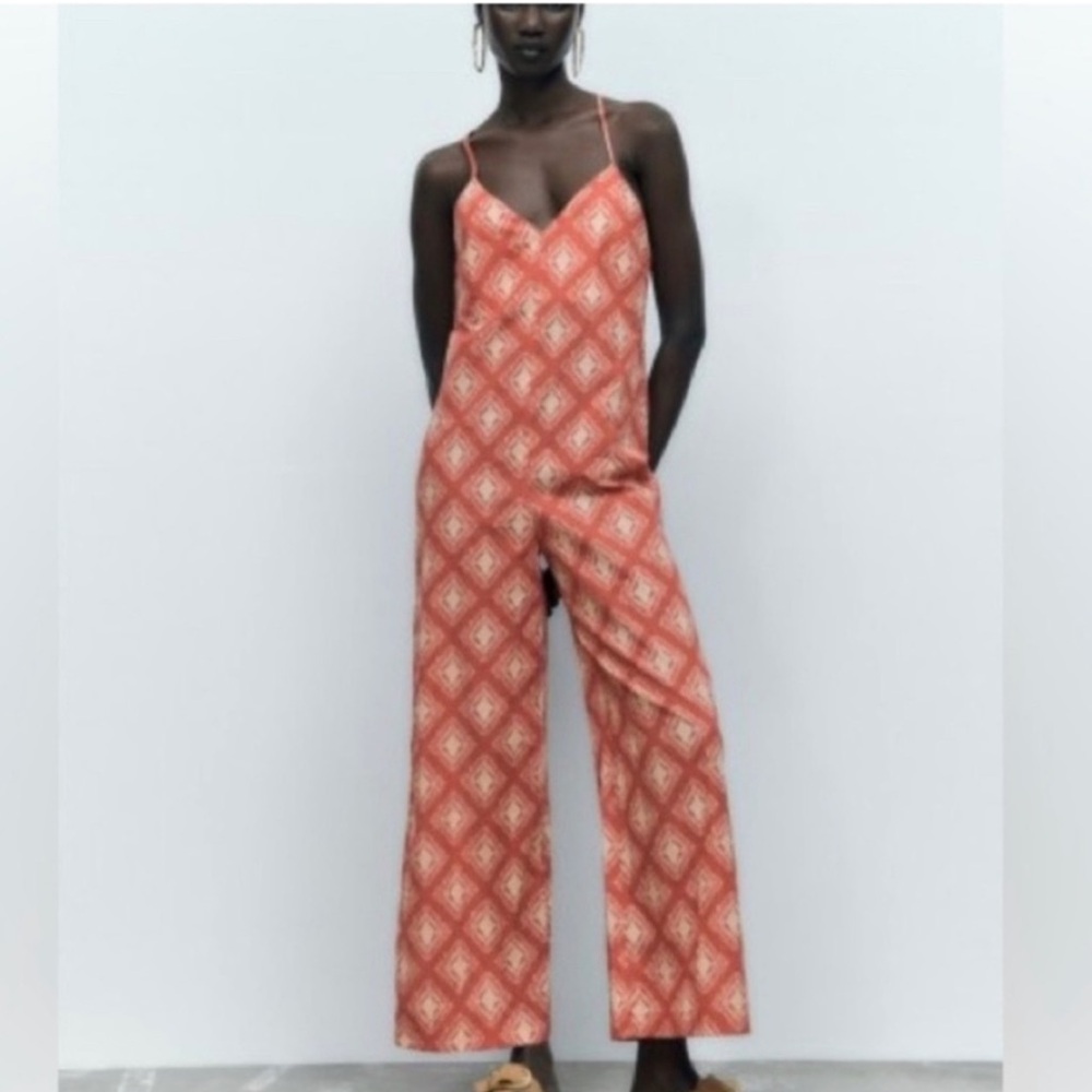 Zara The Jami Orange Jumpsuit S